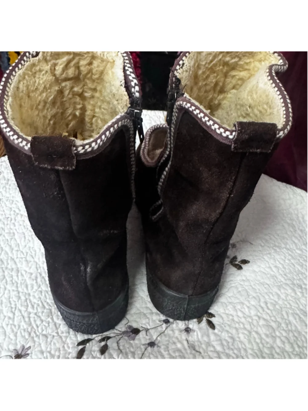 Ski Lounger Fur Lined Winter Boots in Brown and Beige Women's Size 6